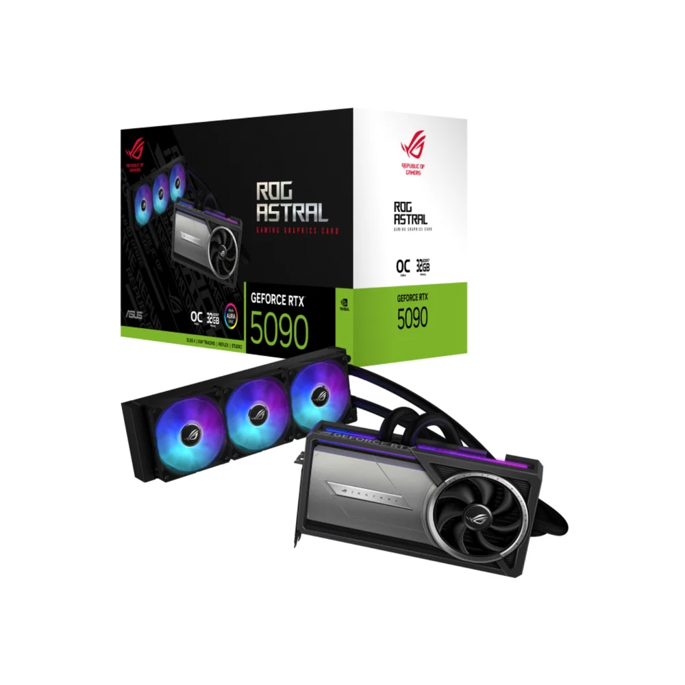 Gpu Asus RTX 5090 32gb Rog Astral Lc, Gddr7, 512-bits, 3x Dp / 2x HDMI - Rog-astral-lc-RTX5090-o32g-gaming