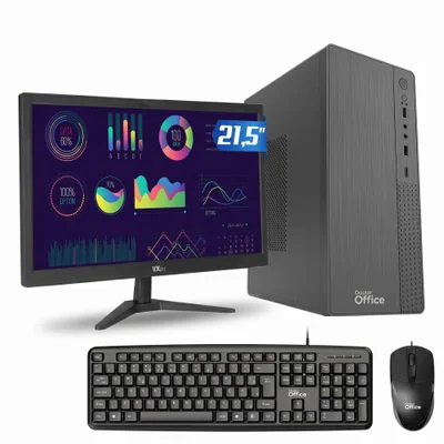 PC Office Smart, Amd Ryzen 3 3200g, 16gb De Ram, SSD 512gb + Monitor Office + Kit Teclado E Mouse