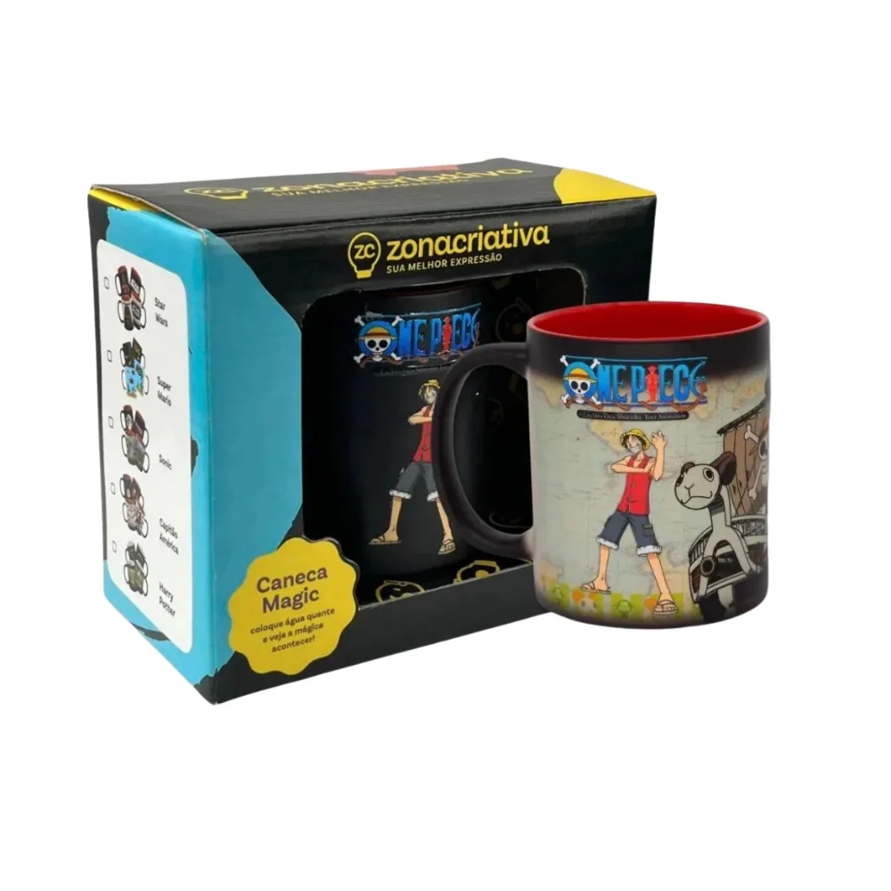 Imagem 3 de 5 do produto Caneca Mágica 350 Ml Zona Criativa One Piece