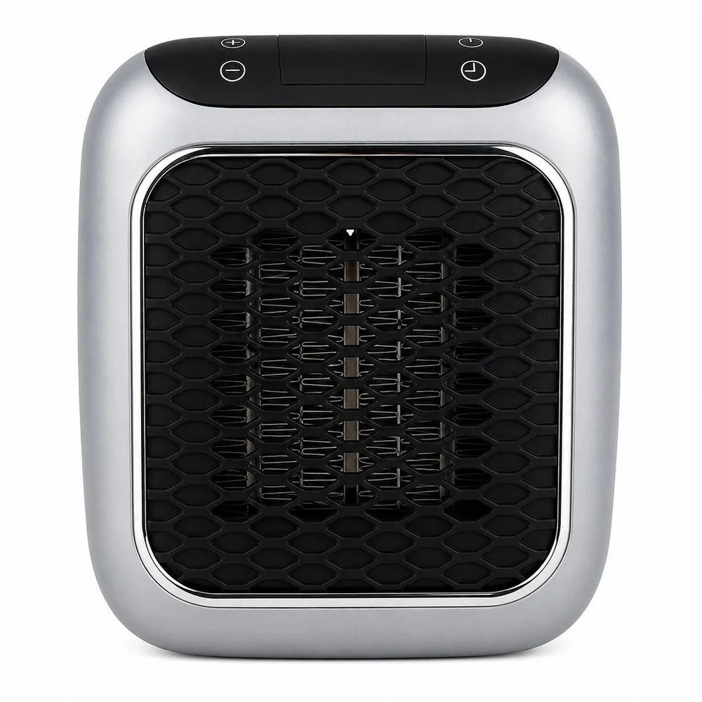 Mini Aquecedor Portátil Elétrico Display Digital Timer Termostato Quarto Escritório Silencioso