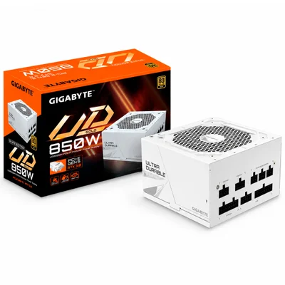 Fonte Gigabyte Ud850gm Pg5w, 850w, 80 Plus Gold, Modular, Branca - 28200-u85gbw-1usr