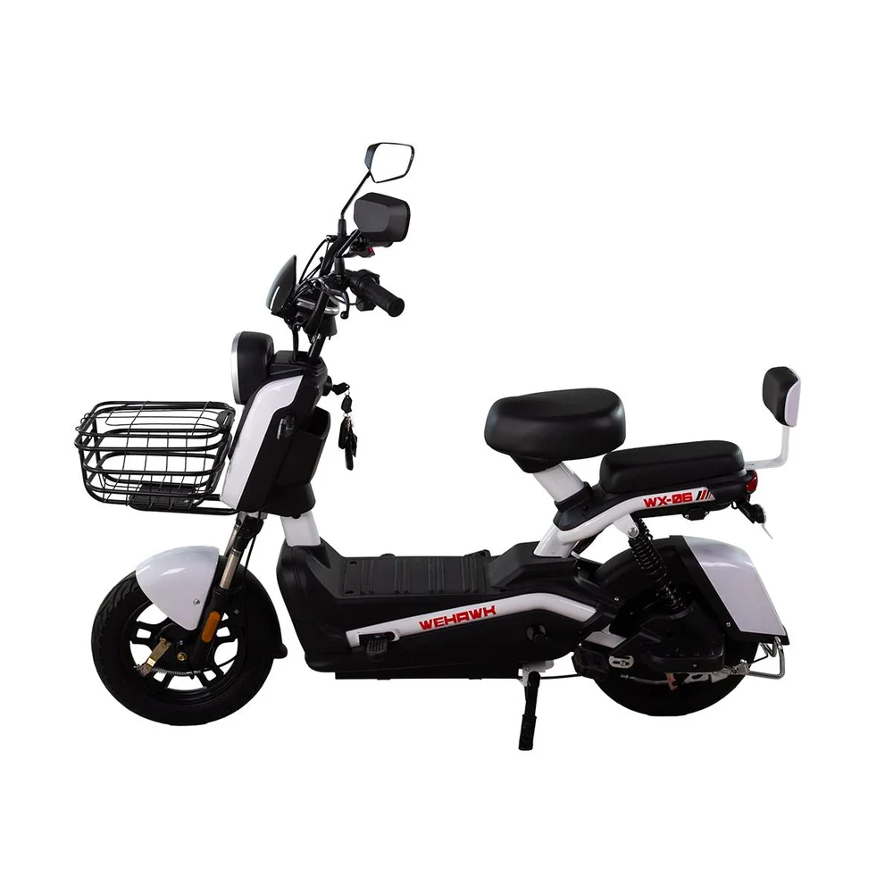 Bicicleta Scooter Elétrica Wehawk Wx-06 100w Bateria De Lítio 60v 20ah - Branco