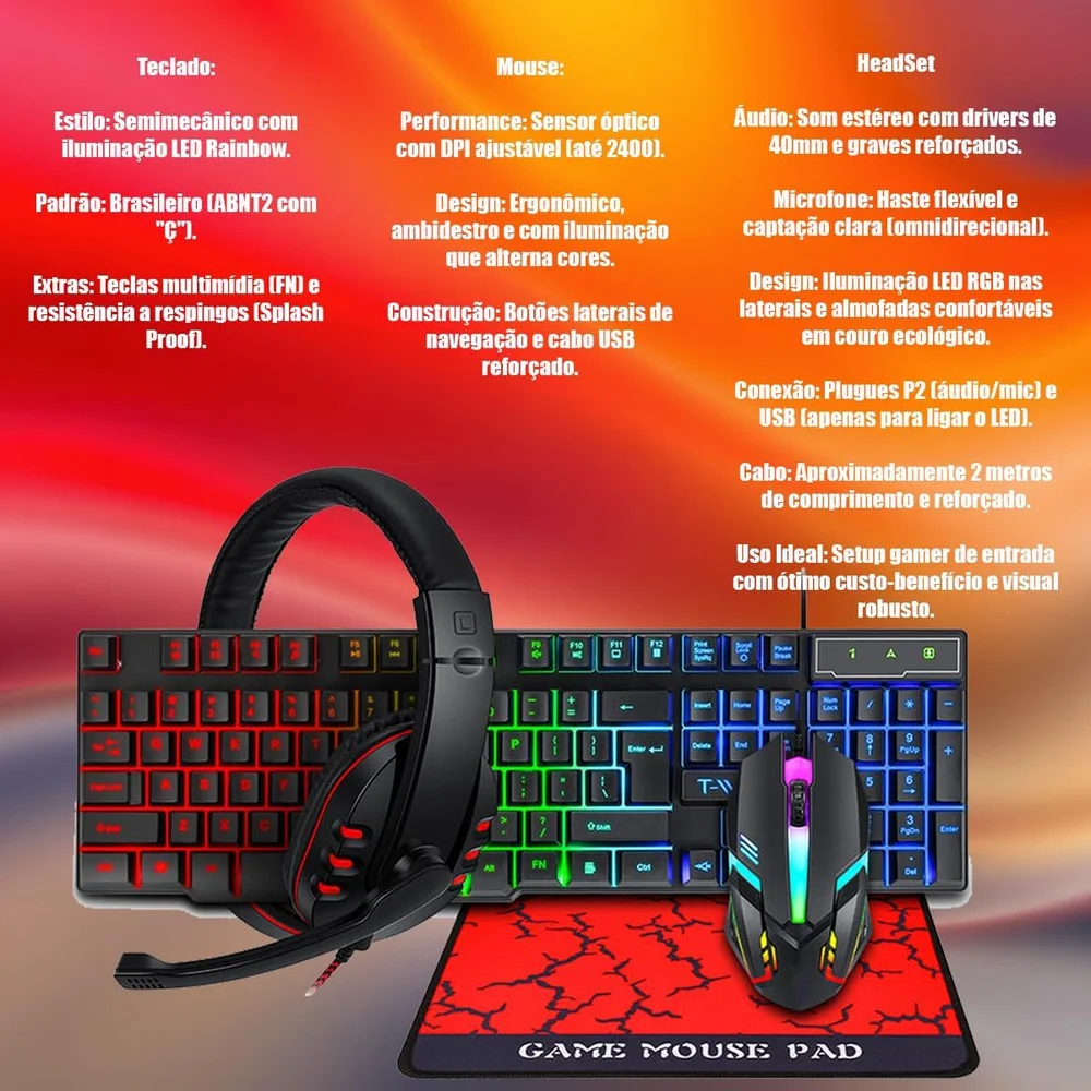 PC Gamer Completo Intel Core i7 | 16gb Ram | SSD 1TB | Geforce Gt 730 4gb | Monitor 19" + Kit Gamer 4 Em 1 + Wi-fi - view 4