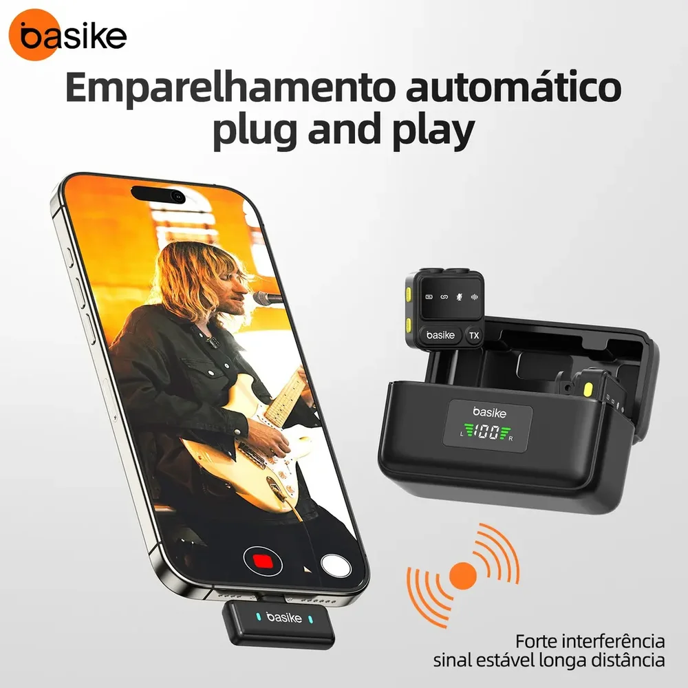 Imagem 2 de 4 do produto Microfone Lapela Anti-ruído Conector Lightning Para Iphone