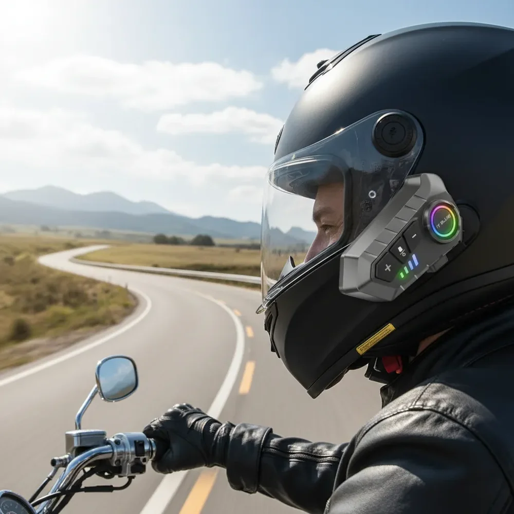 Imagem 2 de 4 do produto Intercomunicador Fone Ouvido P/ Motocicleta Bluetooth Le2475