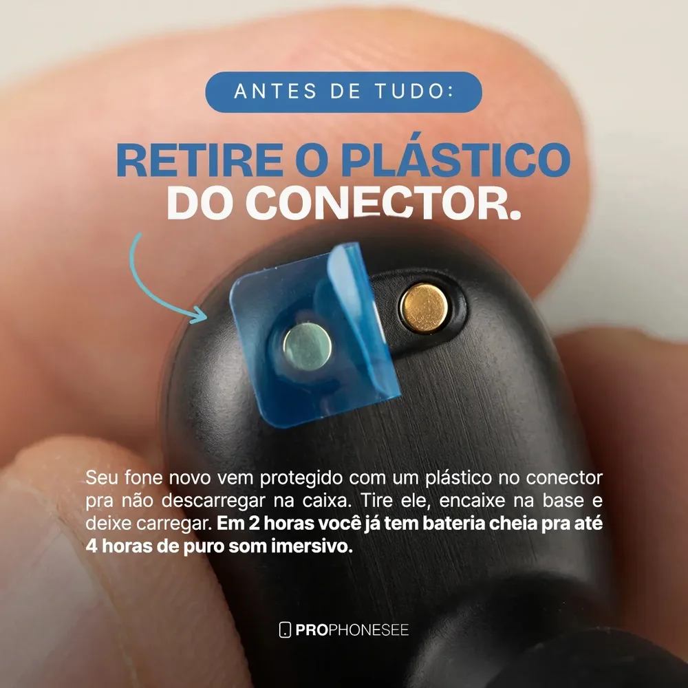 Imagem 4 de 4 do produto Fone Ouvido Bluetooth 5.3 Sem Fio Estojo Bateria Longa Duração Portátil Tela Display Digital LED Prova Dagua Compatível C/ Xiaomi Celular Redmi Anti R