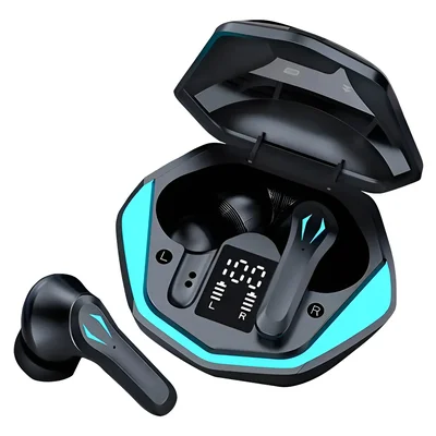 Fone De Ouvido Bluetooth Gamer H'maston Rs-29 Sem Fio LED Preto