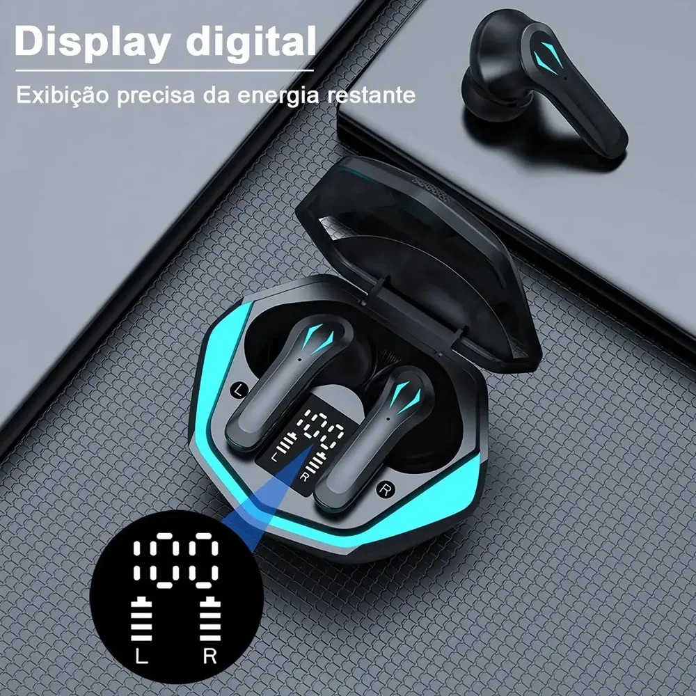 Imagem 2 de 3 do produto Fone De Ouvido Bluetooth Gamer H'maston Rs-29 Sem Fio LED Preto