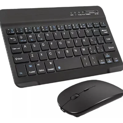 Kit Mouse E Mini Teclado Bluetooth Preto Yelandar An-030 Sem Fio