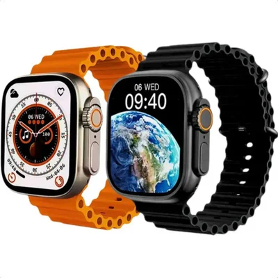 Smartwatch Microwear Ultra 4 Plus Série 10 49mm 2gb Tela AmoLED 2.1” – Alta Performance E Estilo Preto