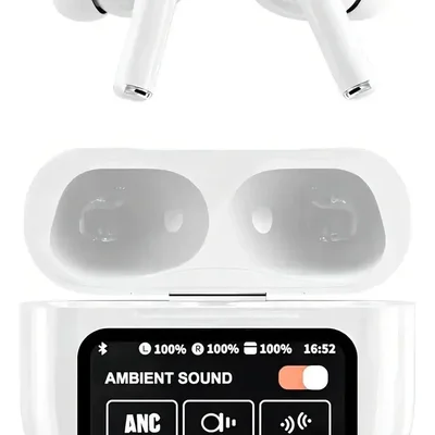 Fone In-ear Bluetooth 5.4 A9 Pro Gamer Branco Com Anc E Tela Touch