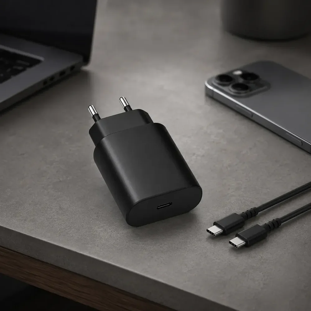Imagem 2 de 4 do produto Carregador Turbo 25w Tipo- C Com Cabo Usb Celulares Tablets Preto