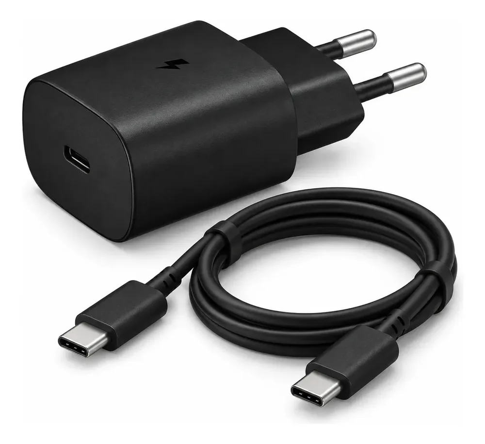 Imagem 4 de 4 do produto Carregador Turbo 25w Tipo- C Com Cabo Usb Celulares Tablets Preto