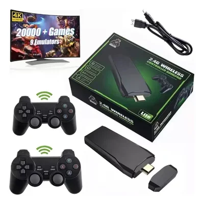 Jogo De Vídeo Gamer Stick 4k M8 Para Televisão Com 02 Controladores