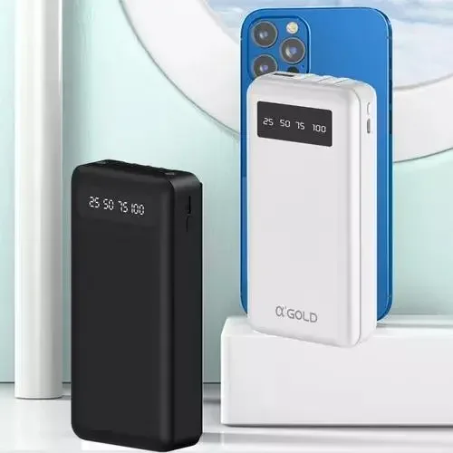 Imagem 2 de 3 do produto Carregador Portátil Power Bank 20000mah Bte-30 Agold Cor Preto