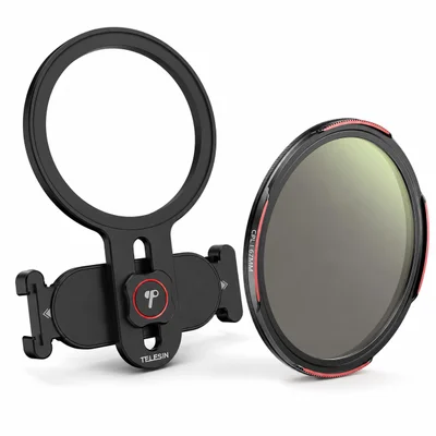 Kit Suporte Universal E Filtro Cpl 67 Mm Para Smartphones - Telesin