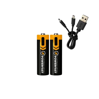 Pilha Recarregável Aaa Turbo Powerfast - 2 Unidades - Alta Capacidade, Até 1200 Recargas, Ideal Para Controles E Eletrônicos - Gshield
