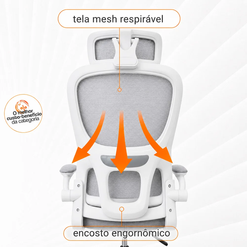 Imagem 4 de 4 do produto Cadeira De Escritório Diretor Oficial Atenas Cinza - Kit 4