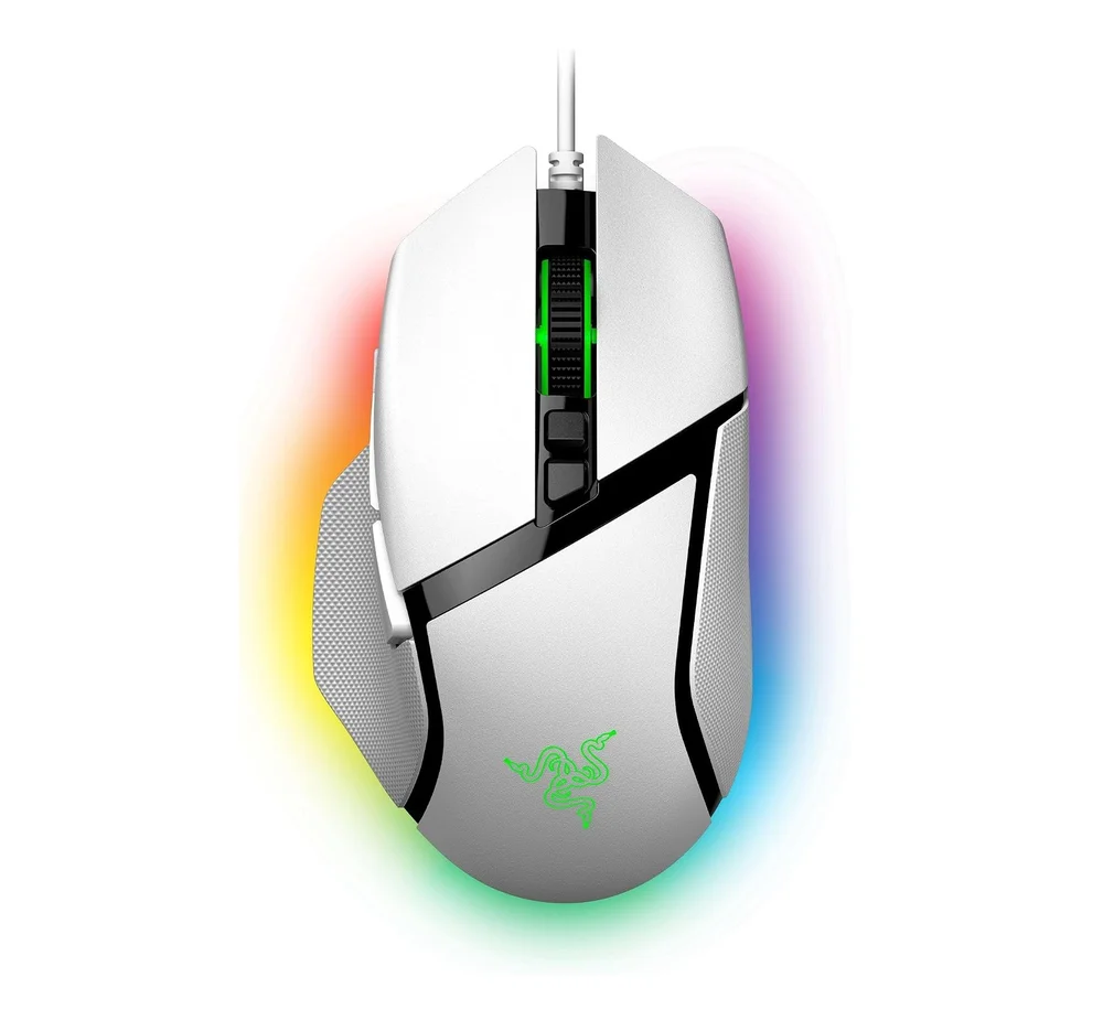 Mouse Gamer Razer Basilisk V3, RGB, Ergonômico, 26k Dpi, 11 Botões, Branco - Rz01-04000100