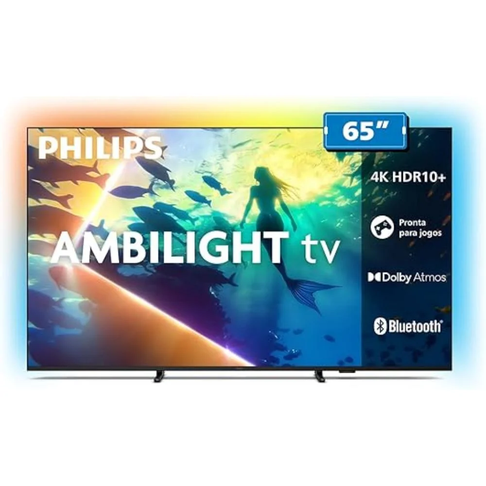 Smart Tv 65 " Philips 4k Ambilight 65pug8100/78 Titan Os Hdr10+ Dolby Atmos