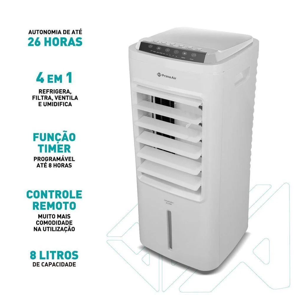 Imagem 4 de 5 do produto Climatizador De Ar Prime Air 8l 4 Em 1 Acl08a 220v