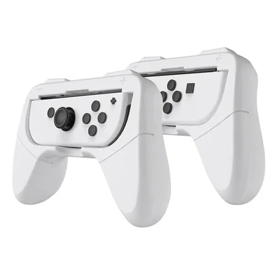 Grip Joy-con Controle Nintendo Switch V1 V2 OLED Branco Par