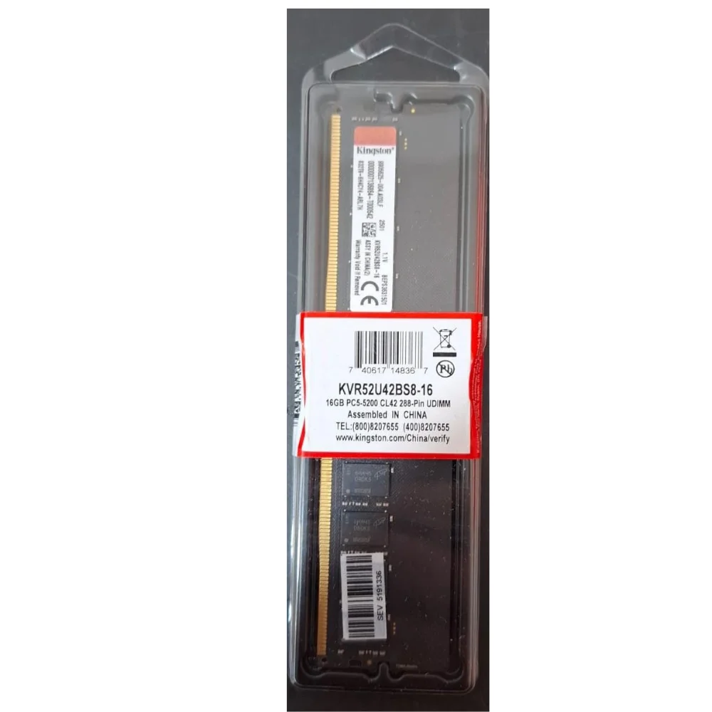 Memoria 16gb P/pc Ddr5 Kingston 5200mhz Kvr52u42bs8-16