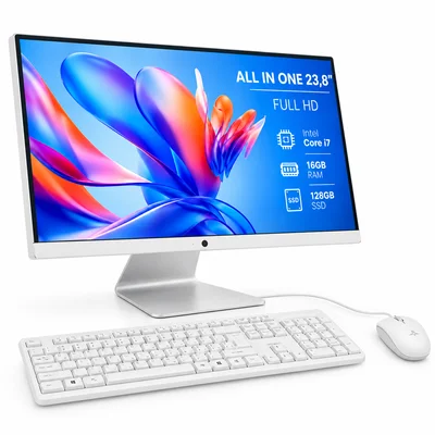 Computador All In One Maximus 23,8" Intel Core i7 16GB SSD 128GB + HD 500GB Full HD Branco Grasep D-AI21