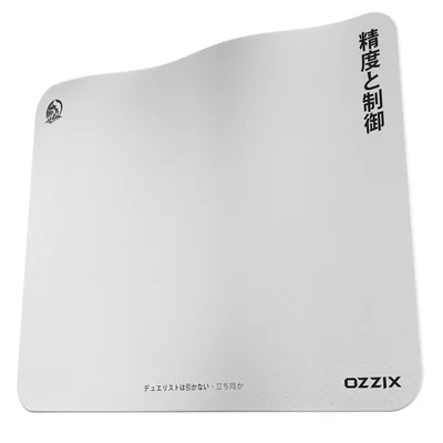 Mousepad Gamer Quadrado 49x42 Profissional Microtexturizado Estilo Japonês Clean Design Duality Branco Ozzix
