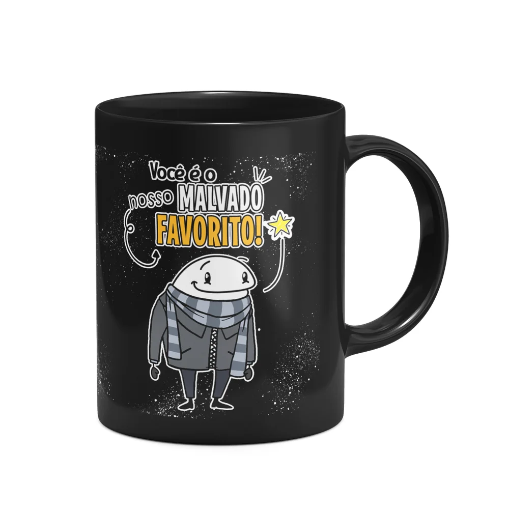Imagem 4 de 4 do produto Caneca Flork - Você É O Nosso Malvado Favorito - Preta
