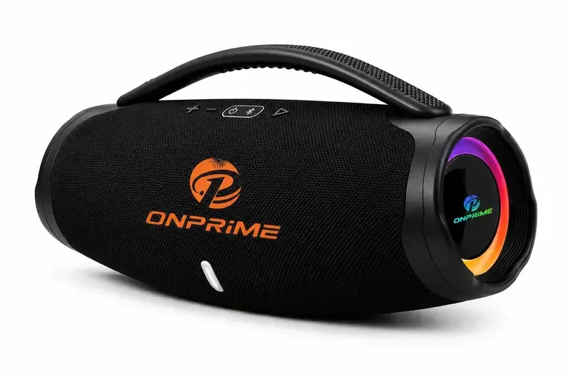 Imagem 2 de 4 do produto Caixa De Som Acústica Onprime Hsj-6600, Bluetooth, Potente Para Festas, Luzes, Preto