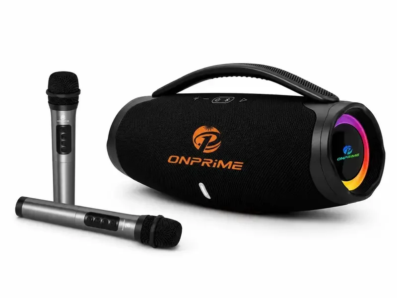 Caixa De Som Extreme 200w Importada Boombox Grande Bluetooth Portátil Preta Potente Com Graves Reforçados Rádio Fm Entrada Usb Sd Aux Bateria Recarreg