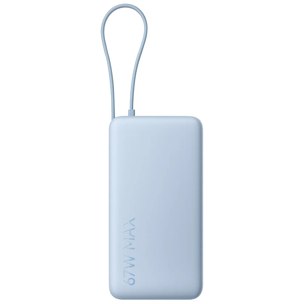 Carregador Portátil Xiaomi 67w Power Bank 20.000 Mah Usb-c E Usb-a Tela Digital Visor Lcd Lateral Integrado, - ( Ice Azul )