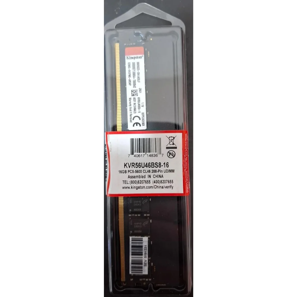Memoria 16gb P/pc Ddr5 Kingston 5600mhz Kvr56u46bs8-16