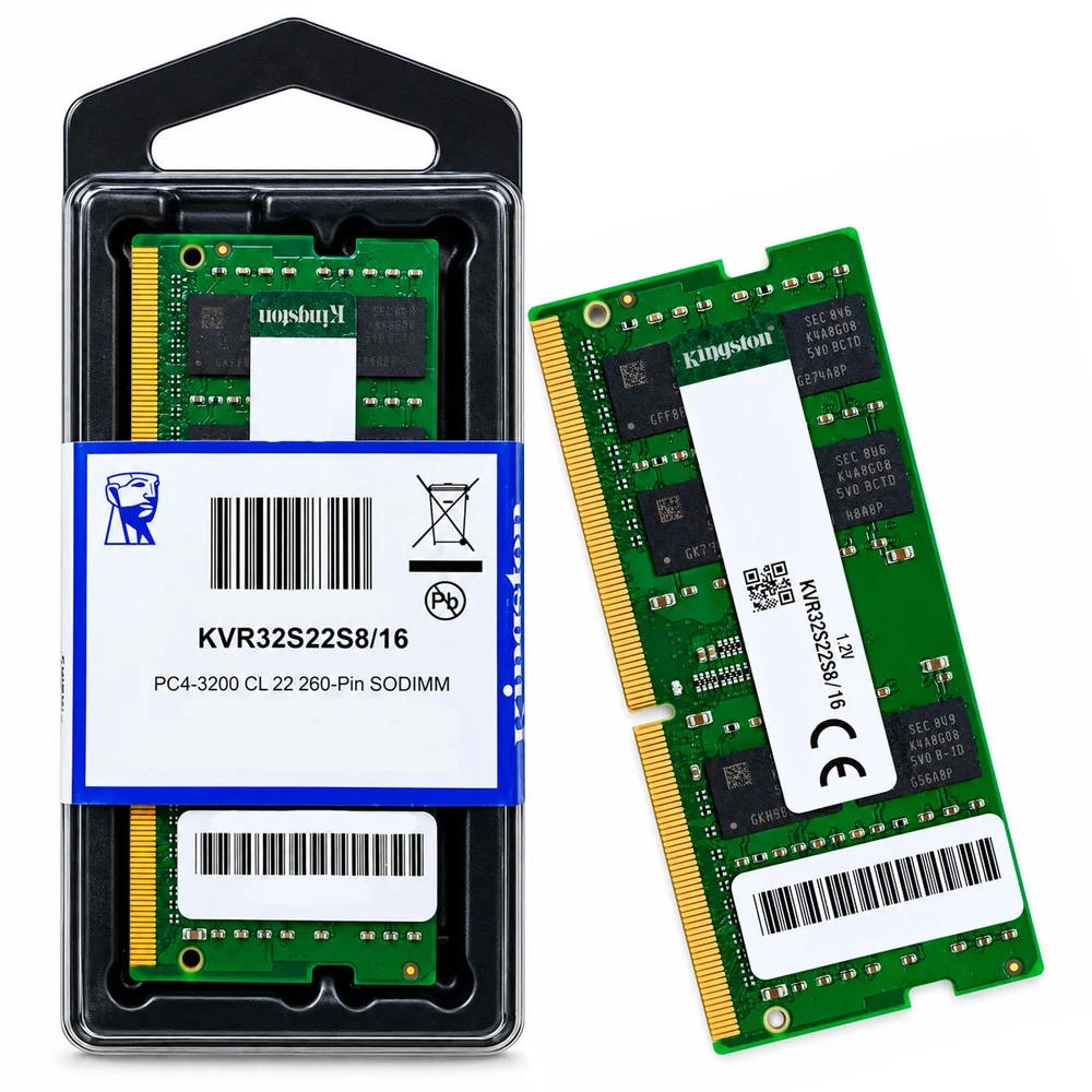 Memória Para Notebook Kingston 16gb Ddr4, 3200mhz - Kvr32s22s8/16