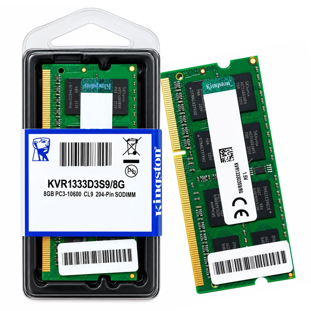 Memória Kingston Para Notebook 8GB Ddr3, 1333mhz - Kvr1333d3s9/8g
