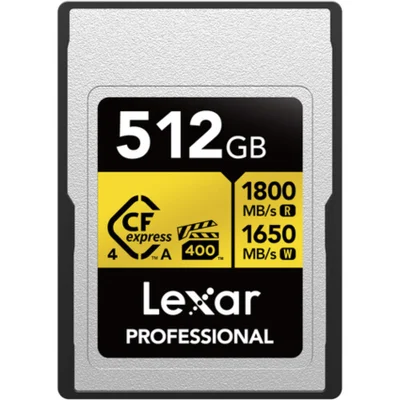 Cartão Memória Lexar Cfexpress 512gb Type A 1800mb/s Gold Lcaexg4512g-rneng