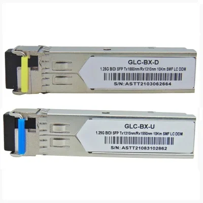 Gbic Sfp Bidi 10km Lc Glc-bx-u Glc-bx-d Modulo Par + Nf
