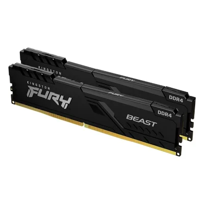 Kit 2 Memorias Kingston Fury Beast 8GB 16gb Total 3200mhz Ddr4 Cl16 Preto - Kf432c16bb/8