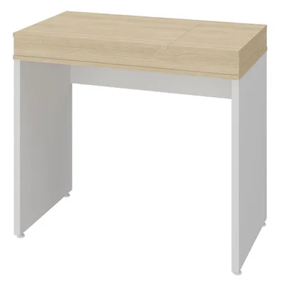Mesa Escrivaninha Mind Moderno Sem Gavetas Mdp 85cm Branco Artany