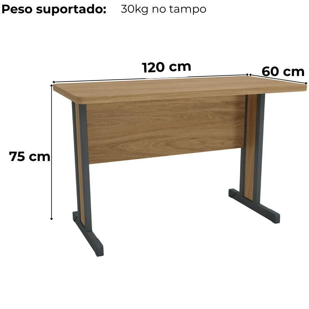 Imagem 3 de 5 do produto Mesa Escritorio 120 Cm Versatil 1120 Kappesberg Itapua