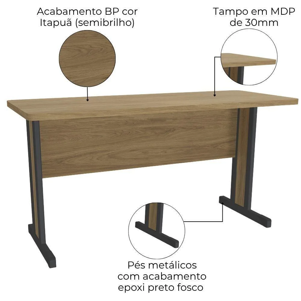 Imagem 5 de 5 do produto Mesa Escritorio 120 Cm Versatil 1120 Kappesberg Itapua