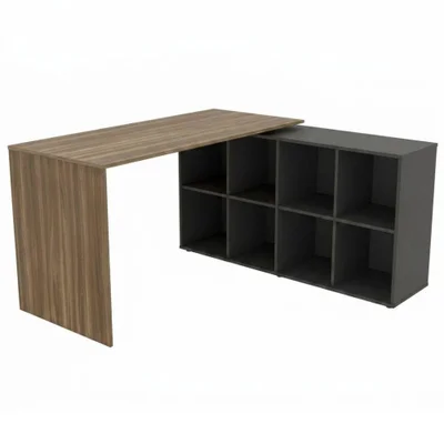 Mesa Escrivaninha Em L Nero Moderno Sem Gavetas 140cm Preto Artany