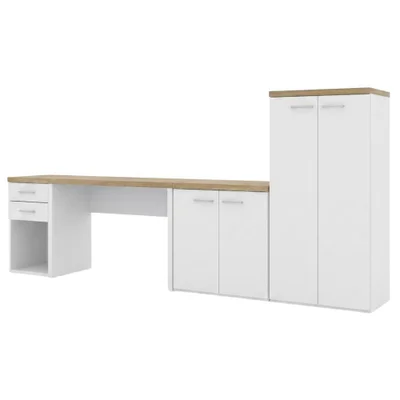 Mesa Escritório Toq Moderno 2 Gavetas Mdp 120cm Branco Artany