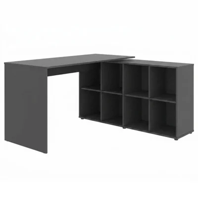 Mesa Escrivaninha Em L Nero Moderno Sem Gavetas Mdp 140cm Preto Artany