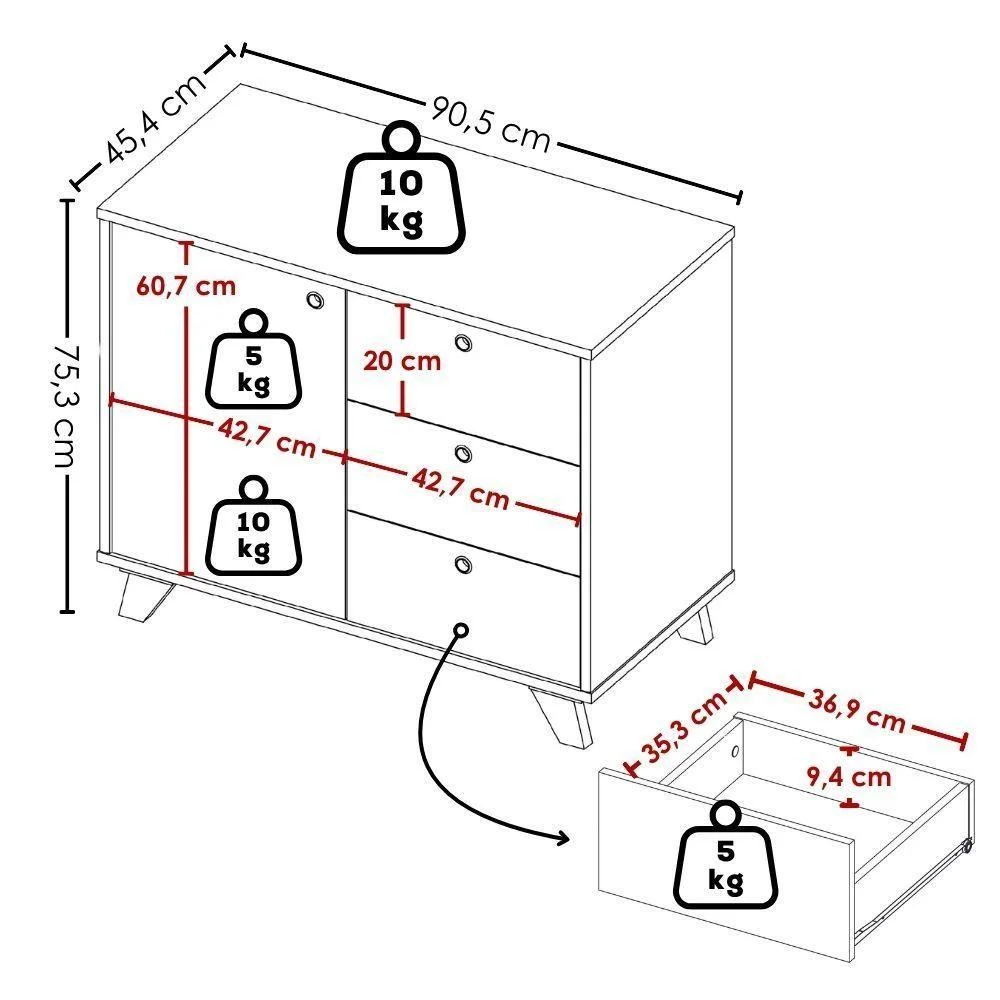 Imagem 4 de 5 do produto Mesa Escrivaninha Em L Lugano Gold Moderno 1 Gaveta Mdp Branco Artany