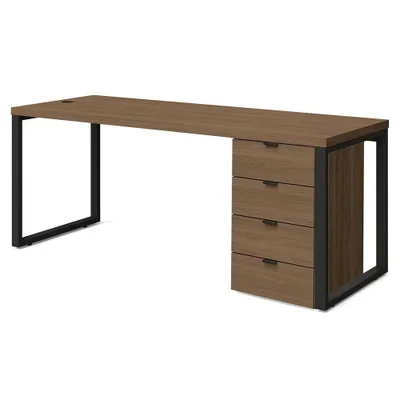 Mesa Escritorio 190 Cm E Gaveteiro 4 Gavetas Frame Kappesberg Munique