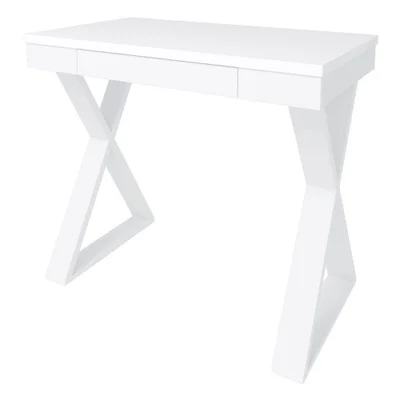 Mesa Escrivaninha Veneza Moderno 1 Gaveta Mdp 91cm Branco Artany