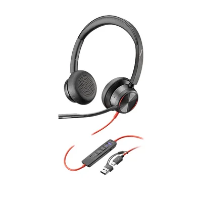 Headset Hp Poly Blackwire 8225 Teams Stereo Usb-a/c 8x225aa