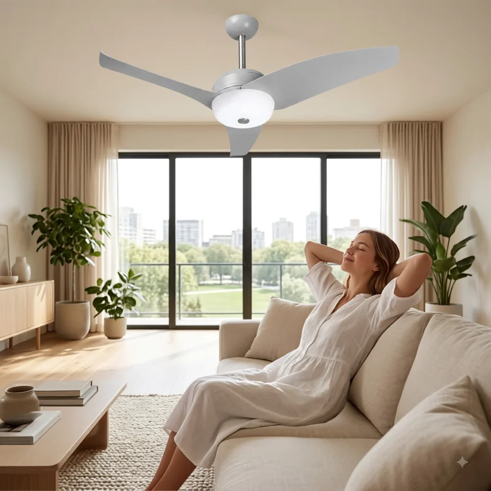 Imagem 5 de 5 do produto Ventilador De Teto Latina Vt633 Luminaria Silencioso Cinza 220v